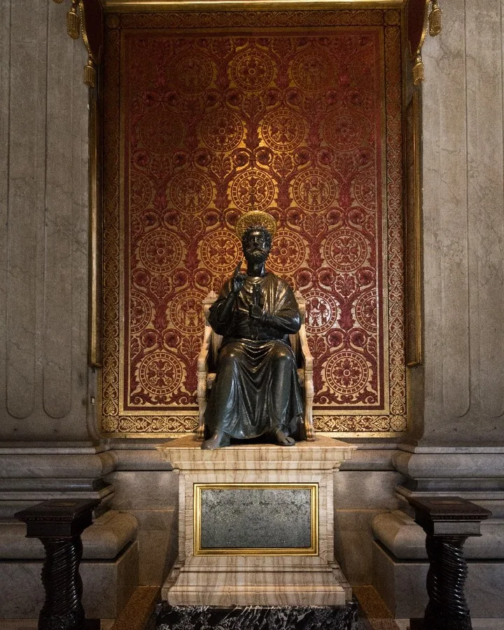 Statue of Saint Peter inside Saint Peter's Basilica by Andreas Düren